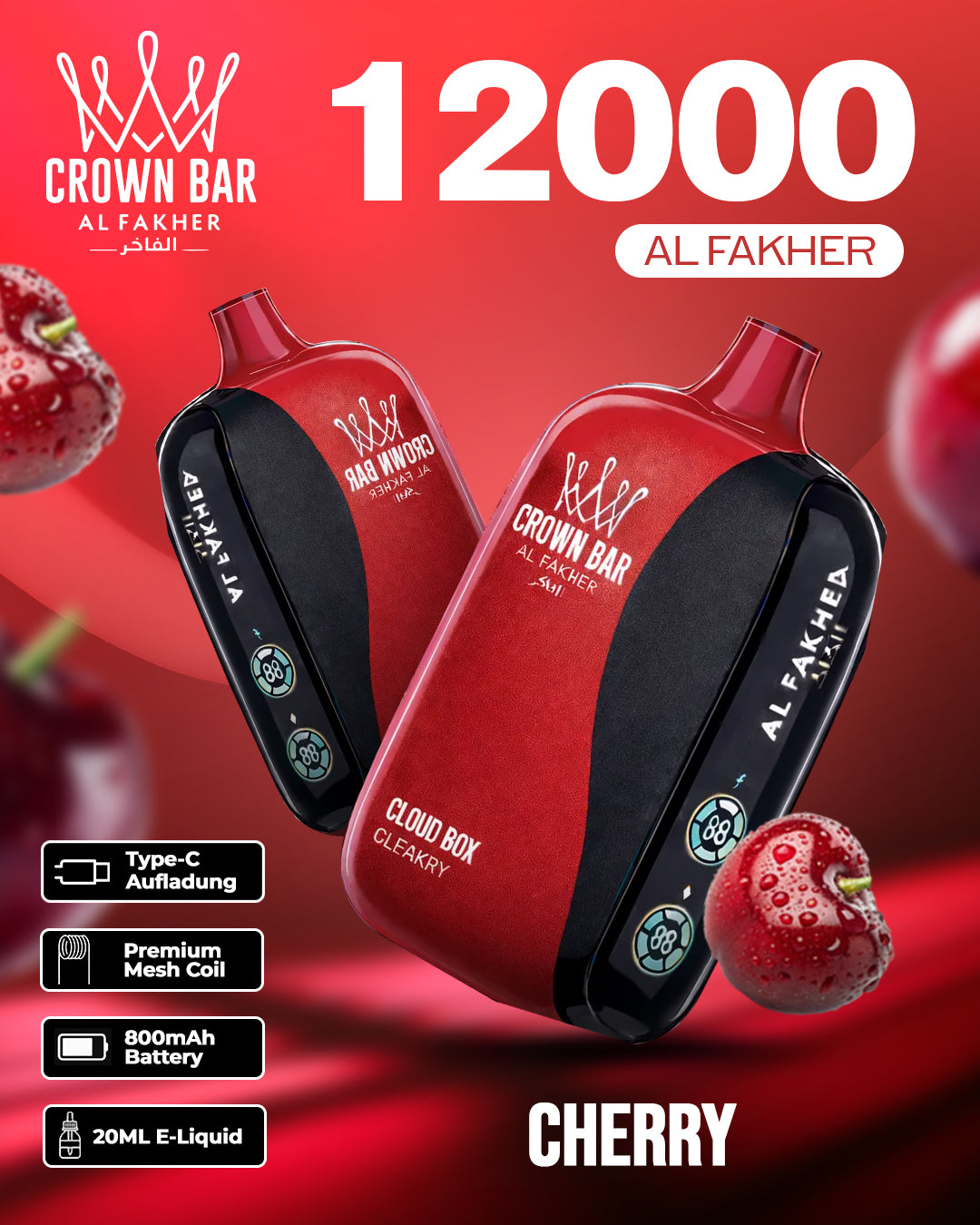Al Fakher Vape 12000 - Cherry Fiesta