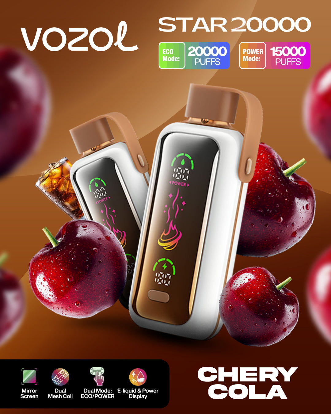 VOZOL VAPE STAR 20000 Cherry Cola